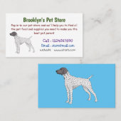 ドイツ短編ポインタ犬の漫画 名刺 (正面/裏面)