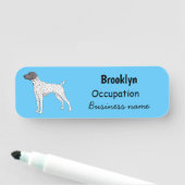 ドイツ短編ポインタ犬の漫画 名札 (インサイチュ)