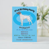 ドイツ短編ポインタ犬の漫画 招待状 (スタンド正面)