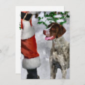 ドイツ短編ポインタSanta Christmas Card (正面/裏面)