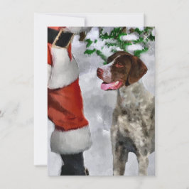 ドイツ短編ポインタSanta Christmas Card