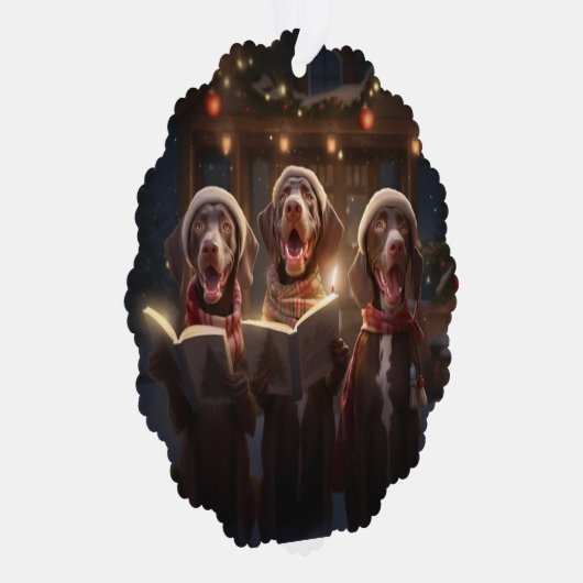 ドイツ短編司会者クリスマス・カロリング オーナメントカード (右)