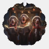 ドイツ短編司会者クリスマス・カロリング オーナメントカード (裏面)