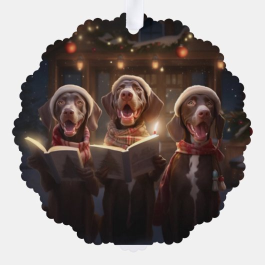 ドイツ短編司会者クリスマス・カロリング オーナメントカード (裏面)