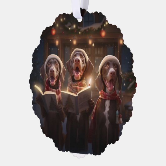 ドイツ短編司会者クリスマス・カロリング オーナメントカード (左)