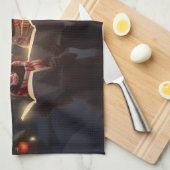 ドイツ短編司会者クリスマス・カロリング キッチンタオル (四つ折り)