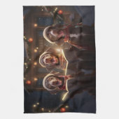 ドイツ短編司会者クリスマス・カロリング キッチンタオル (縦)