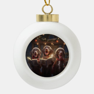 ドイツ短編司会者クリスマス・カロリング セラミックボールオーナメント