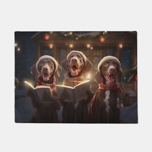 ドイツ短編司会者クリスマス・カロリング ドアマット (正面)