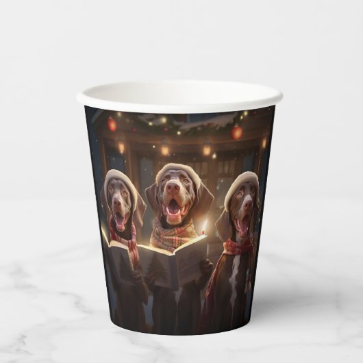 ドイツ短編司会者クリスマス・カロリング 紙コップ (正面)