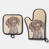 ドイツ短編指絵を描指オリジナル 鍋つかみ&鍋敷きセット (正面)