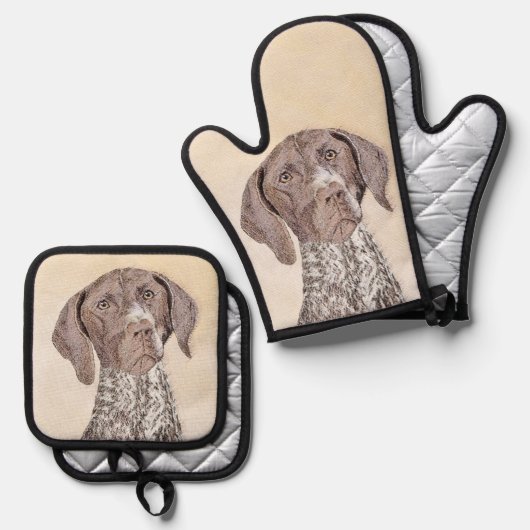 ドイツ短編指絵を描指オリジナル 鍋つかみ&鍋敷きセット (正面/裏面)