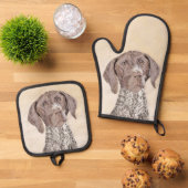 ドイツ短編指絵を描指オリジナル 鍋つかみ&鍋敷きセット (トップダウン)