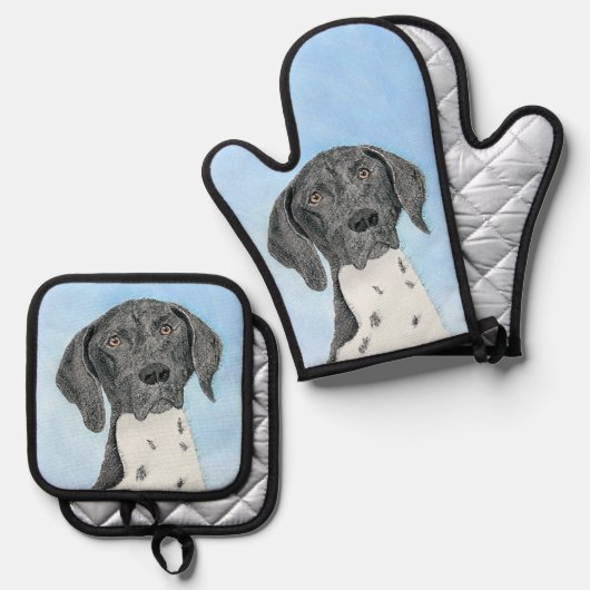 ドイツ短編指絵を描指オリジナル 鍋つかみ&鍋敷きセット (正面/裏面)