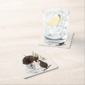 ドイツ短編集ポインター(GSP)ポストカードコーヒー スクエアペーパーコースター (インサイチュ)