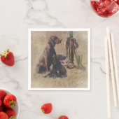 ドイツ短編集ポインター(GSP)ポストカードコーヒー スタンダードカクテルナプキン (インサイチュ)