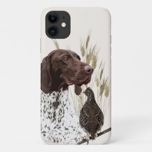 ドイツ短編集ポインター(GSP)ポストカードコーヒー iPhone 11 ケース