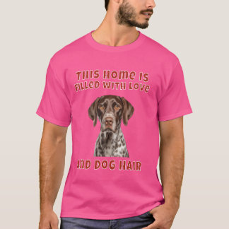 ドイツ短調のポインタこの家は満たされる Tシャツ
