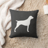 ドイツ短調のポインタードッグシルエット クッション (ブランケット)