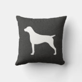 ドイツ短調のポインタードッグシルエット クッション (裏面)
