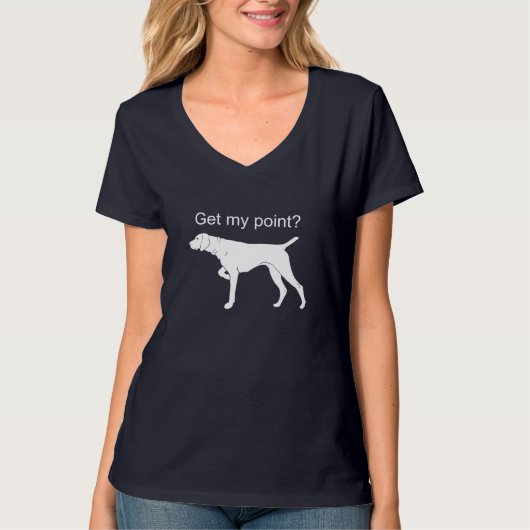 ドイツ短調ポインタおもしろい犬恋人 Tシャツ (正面)