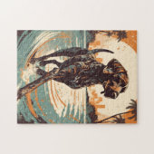 ドイツ短調ポインタのあるビーチ ジグソーパズル (横)