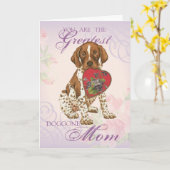 ドイツ短調ポインタハート母 カード (黄色い花)