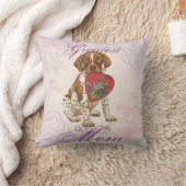 ドイツ短調ポインタハート母 クッション (ブランケット)