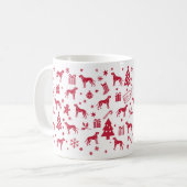 ドイツ短調ポインタークリスマスデザイン コーヒーマグカップ (正面左)