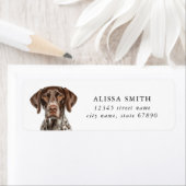 ドイツ短調ポインタードッグ住所 シール (インサイチュ)