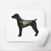 ドイツ短調ポインターボホシルエット マウスパッド (マウス)