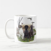 ドイツ短調ポインター(GSP)、狩りキジ コーヒーマグカップ (左)