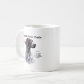 ドイツ短調ポインタ履歴デザイン コーヒーマグカップ (正面左)