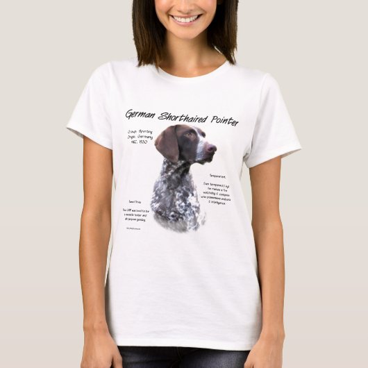 ドイツ短調ポインタ履歴デザイン Tシャツ (正面)