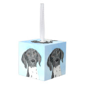 ドイツ短調ポイン絵画ター – Artオリジナル キューブオーナメント (裏面アングル)