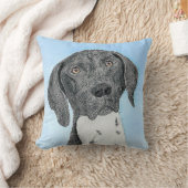 ドイツ短調ポイン絵画ター – Artオリジナル クッション (ブランケット)