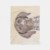 ドイツ短調ポイン絵画ター – Artオリジナル フリースブランケット (正面)