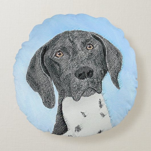 ドイツ短調ポイン絵画ター – Artオリジナル ラウンドクッション (正面)