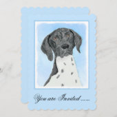 ドイツ短調ポイン絵画ター – Artオリジナル 招待状 (正面/裏面)