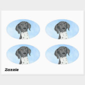 ドイツ短調ポイン絵画ター – Artオリジナル 楕円形シール (シート)