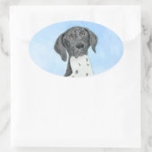 ドイツ短調ポイン絵画ター – Artオリジナル 楕円形シール (バッグ)