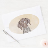 ドイツ短調ポイン絵画ター – Artオリジナル 楕円形シール (封筒)