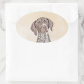 ドイツ短調ポイン絵画ター – Artオリジナル 楕円形シール (バッグ)