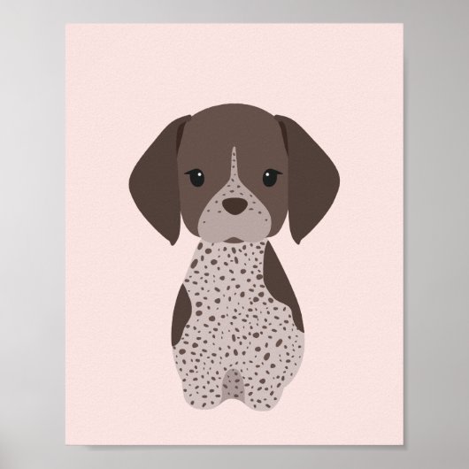 ドイツ短髪の子犬子供部屋キッズルームポスター ポスター (正面)