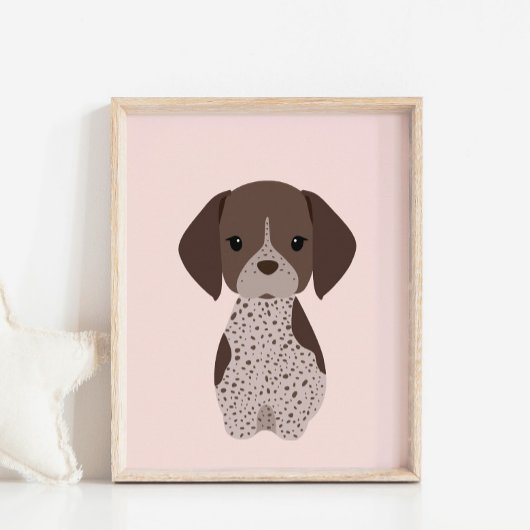 ドイツ短髪の子犬子供部屋キッズルームポスター ポスター