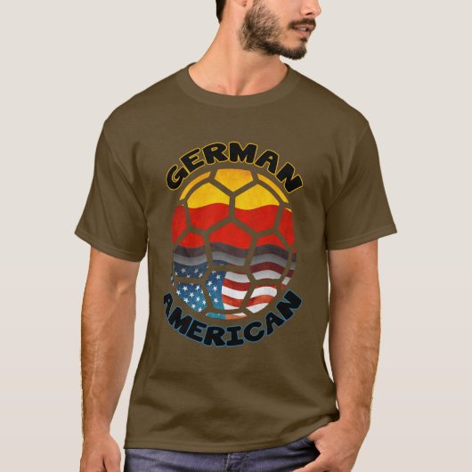 ドイツ系アメリカサッカーTシャツ Tシャツ (正面)