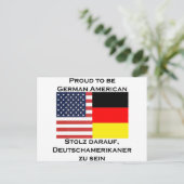 ドイツ系アメリカ人であることを誇りに思う ポストカード (スタンド正面)