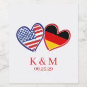 ドイツ系アメリカ人の結婚式 ワインラベル (シングルラベル)