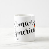 ドイツ系アメリカ人の絡み合ったハート コーヒーマグカップ (中央)