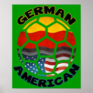 ドイツ系アメリカ人サッカーポスター ポスター